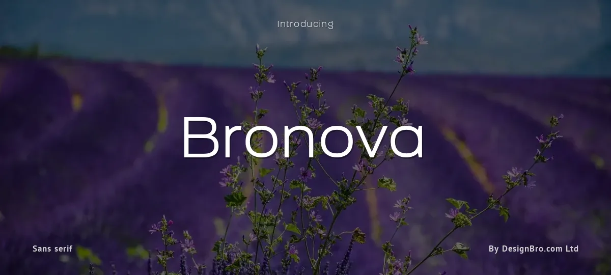 Bronova font preview