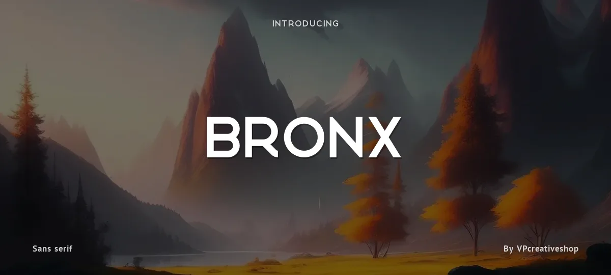 Bronx font preview