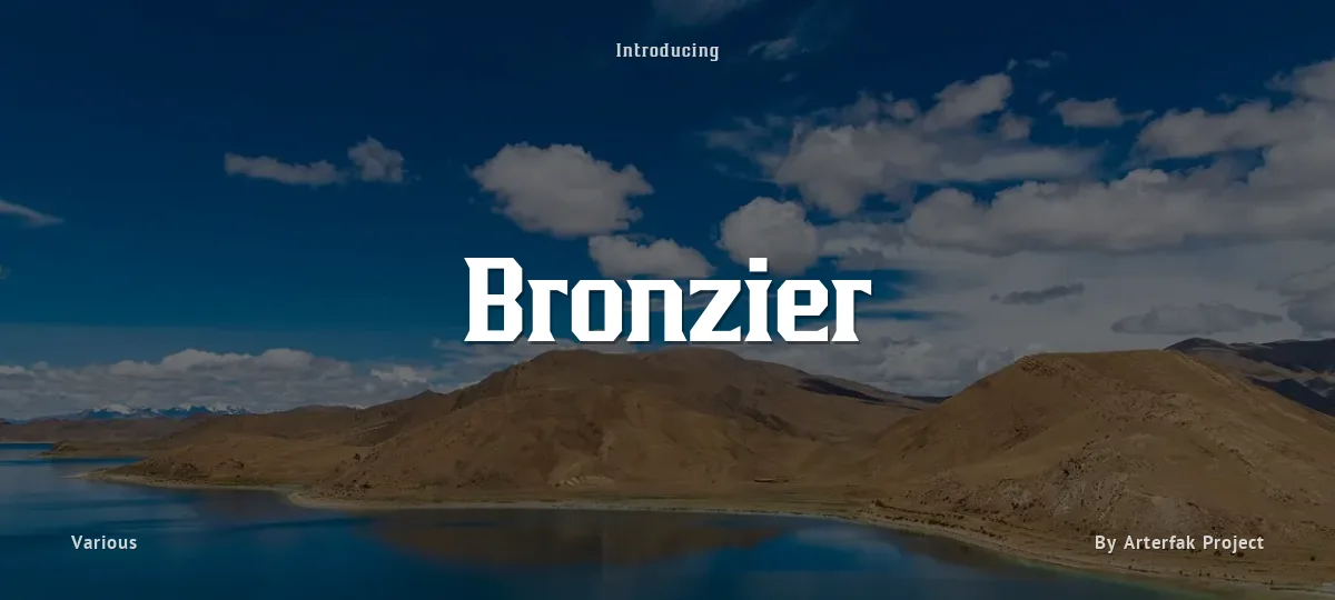 Bronzier font preview