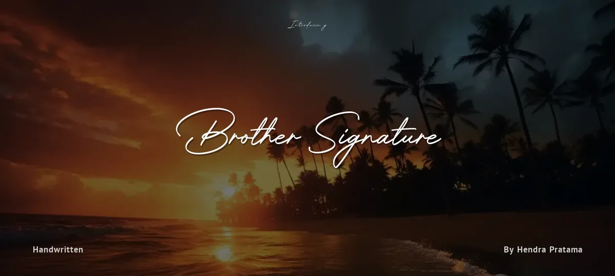 Brother Signature font preview