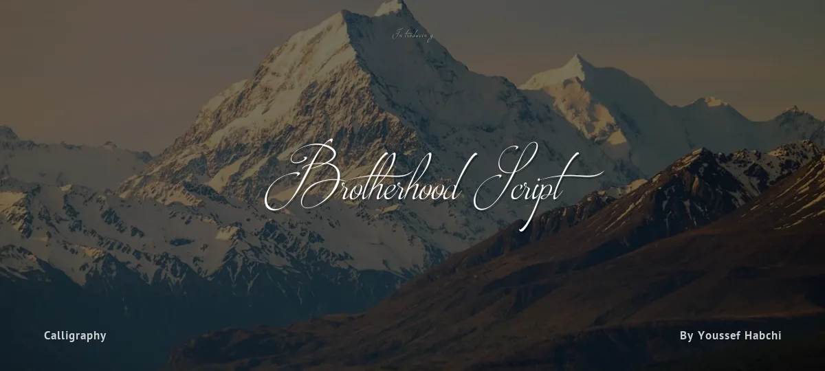 Brotherhood Script font preview