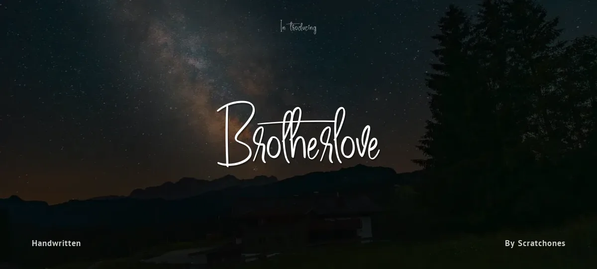 Brotherlove font preview