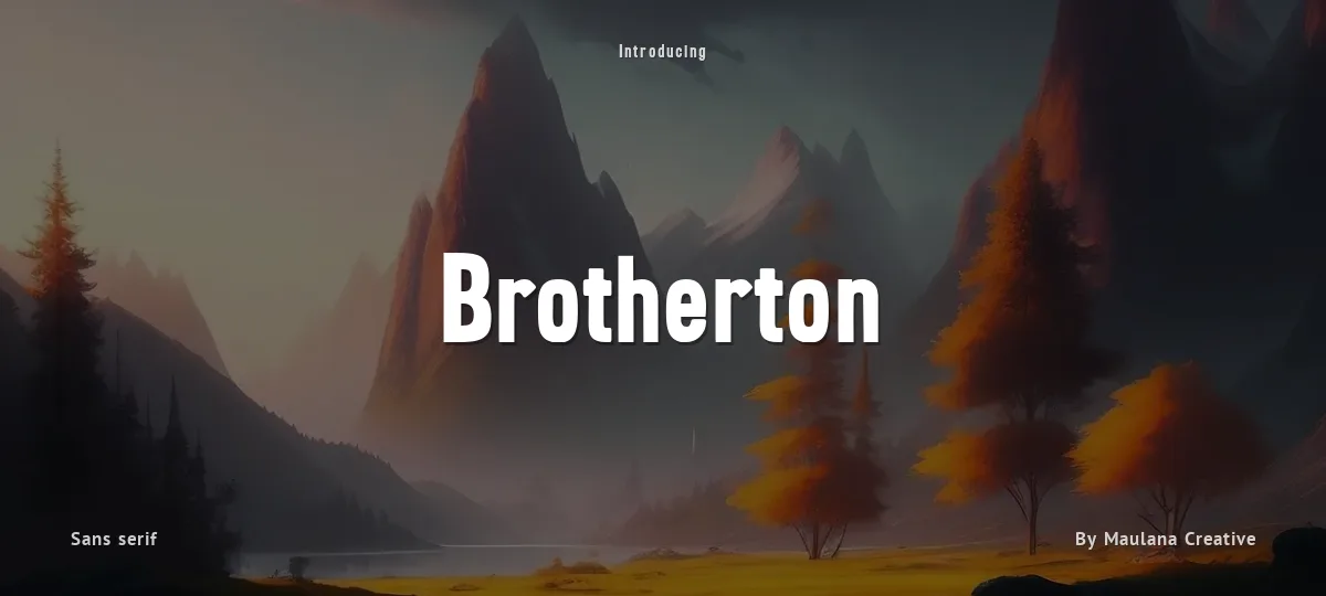 Brotherton font preview