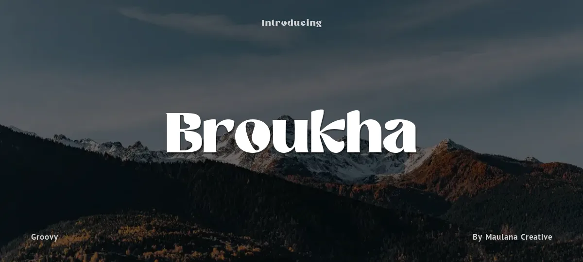 Broukha font preview