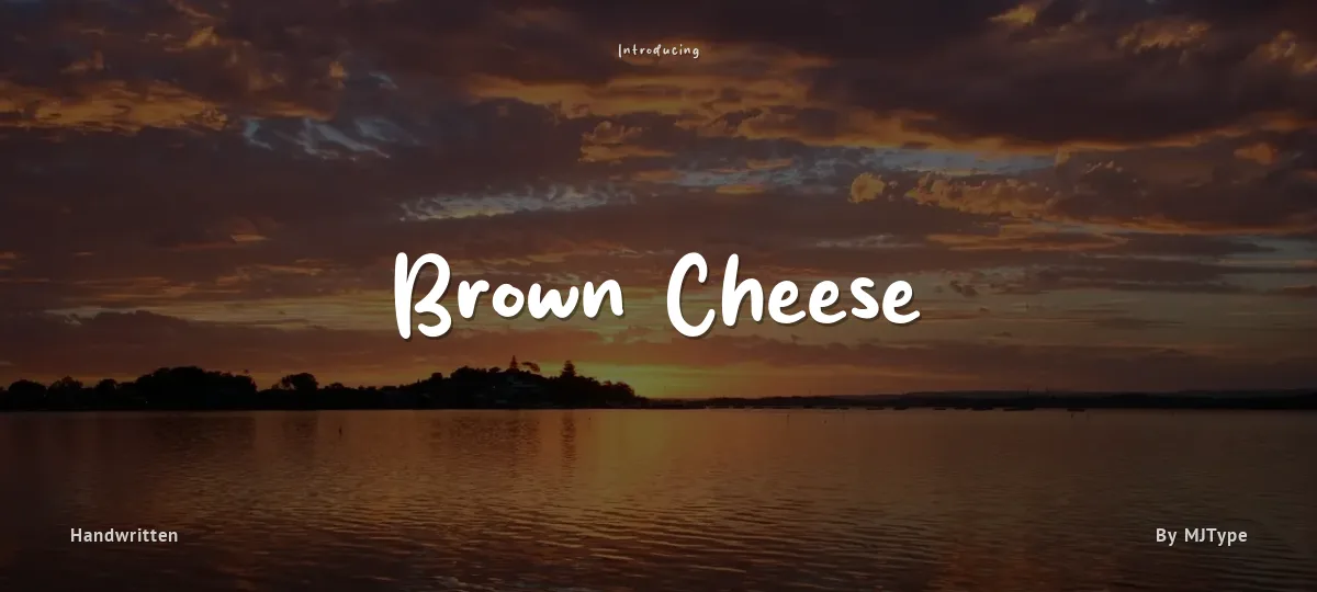 Brown Cheese font preview