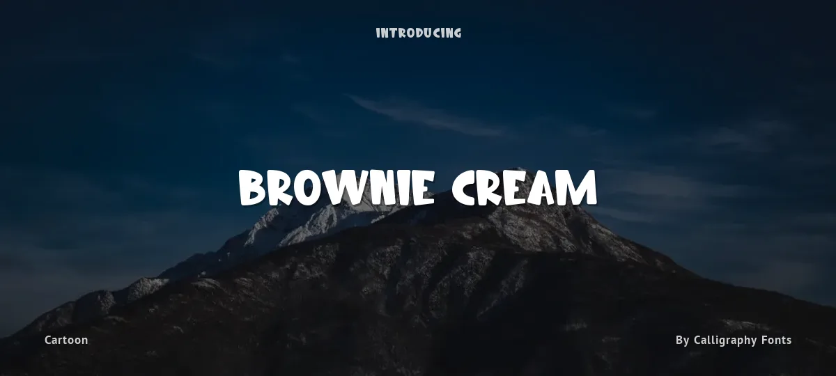 Brownie Cream font preview