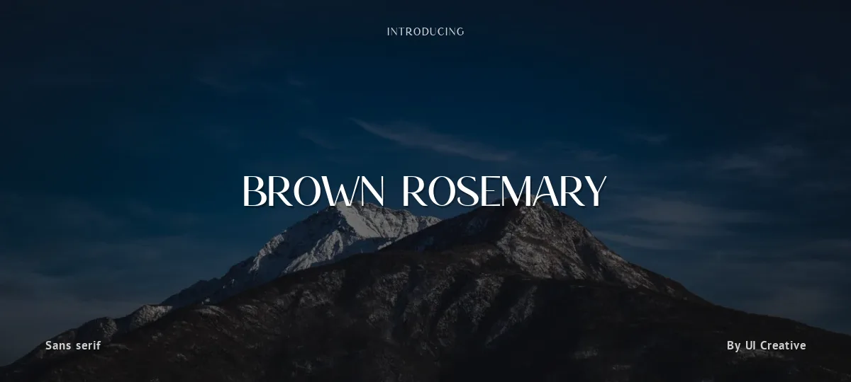 Brown Rosemary font preview