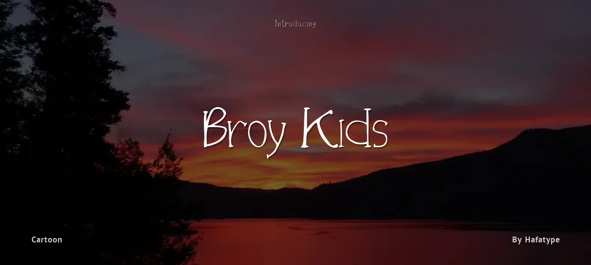 Broy Kids font preview