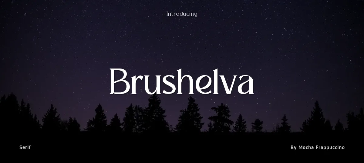Brushelva font preview
