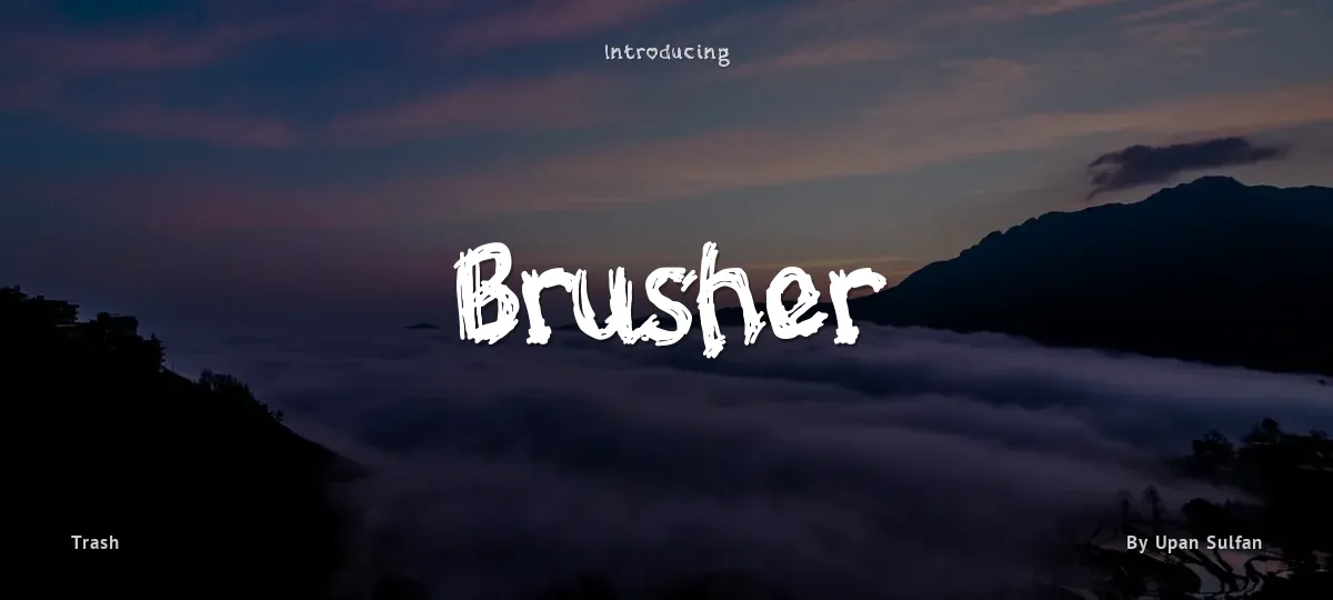 Brusher font preview