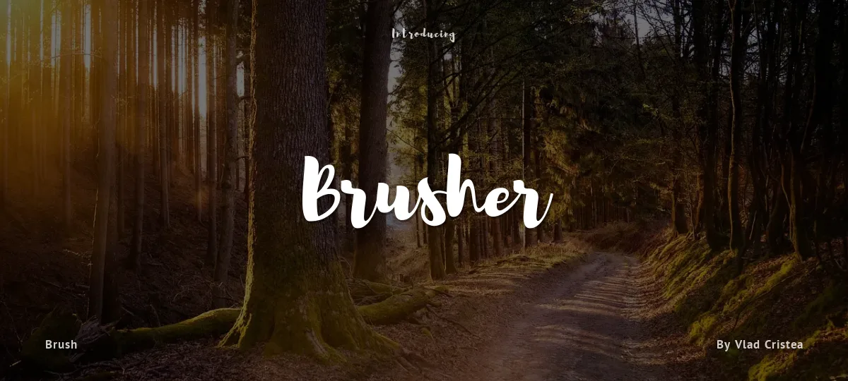 Brusher font preview
