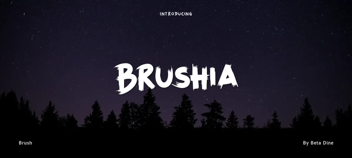 Brushia font preview