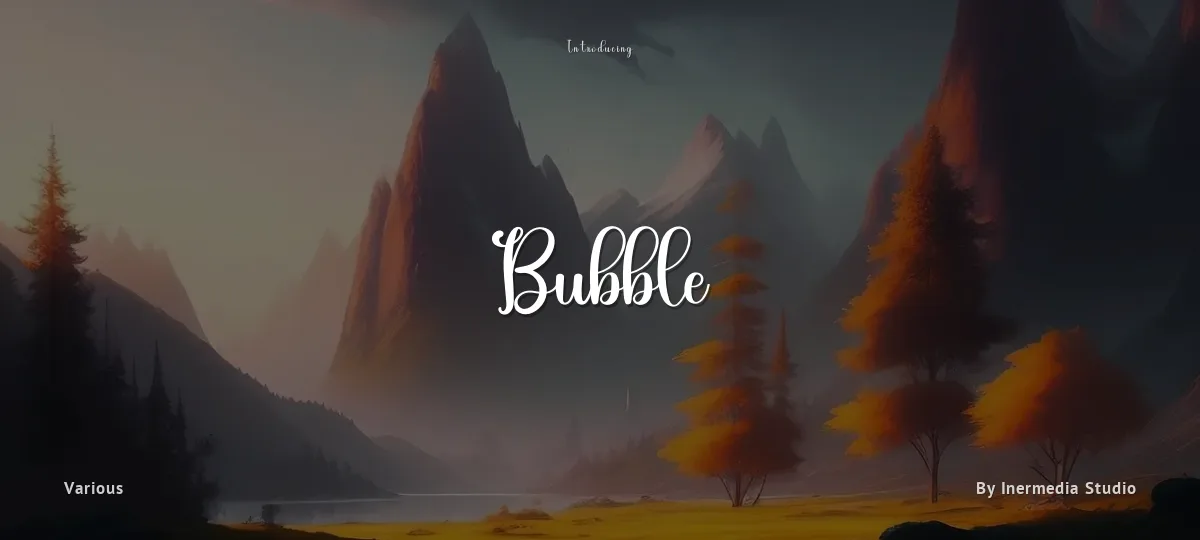 Bubble font preview