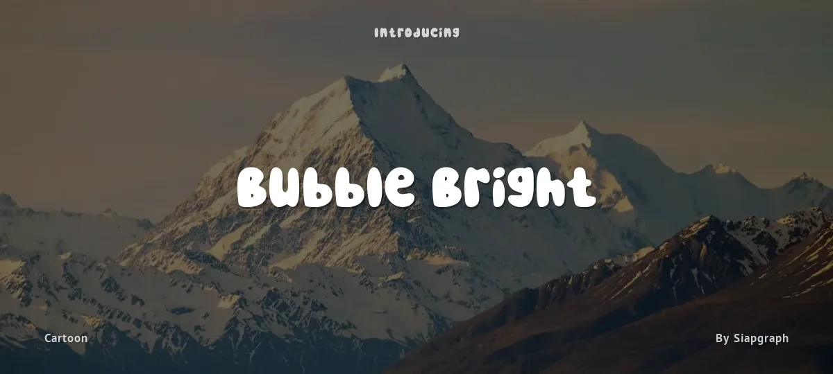 Bubble Bright font preview