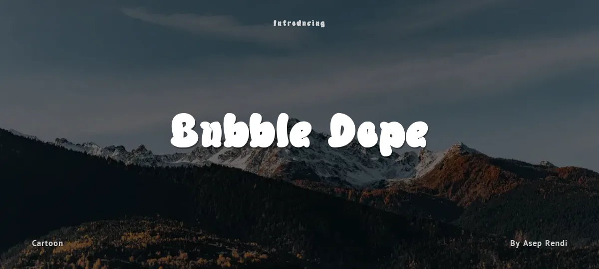 Bubble Dope font preview