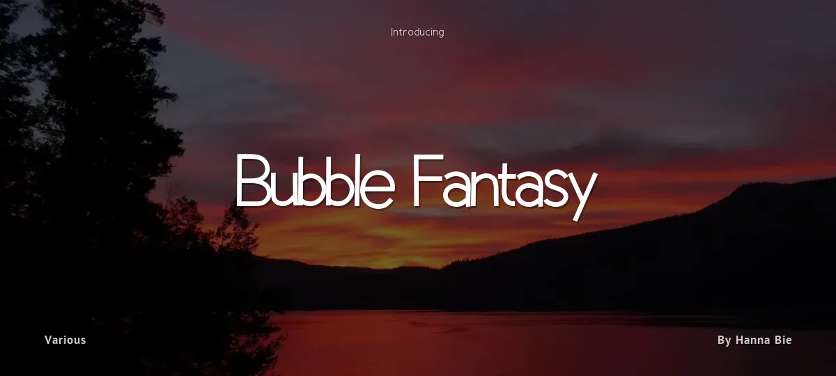 Bubble Fantasy font preview