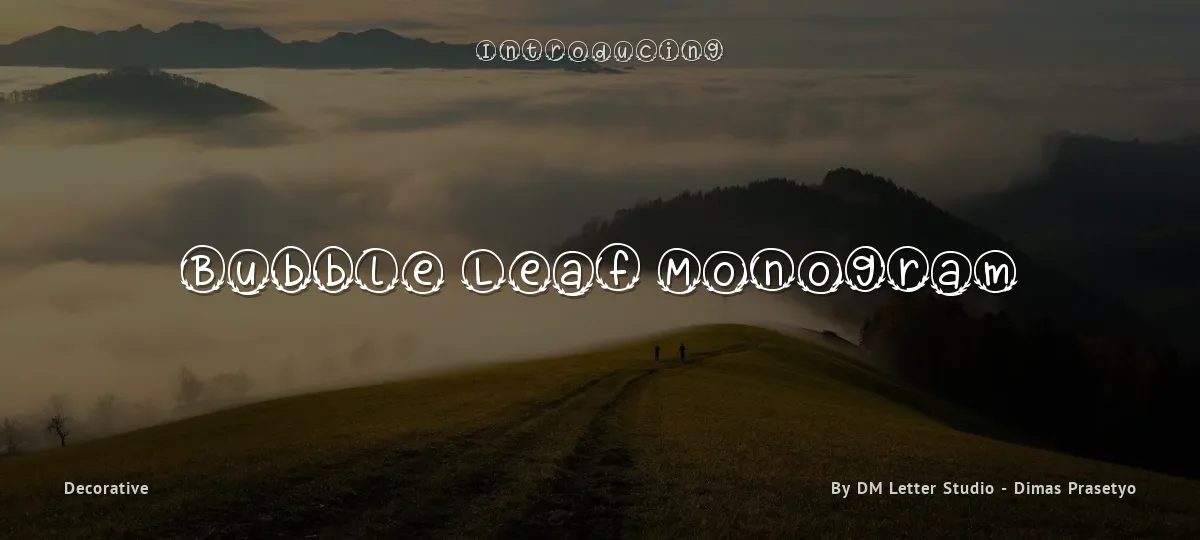 Bubble Leaf Monogram font preview