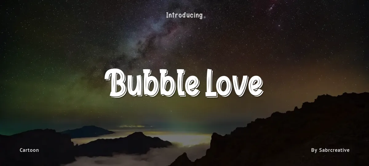 Bubble Love font preview