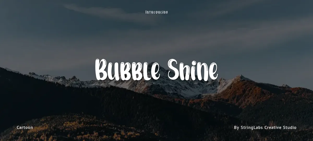 Bubble Shine font preview