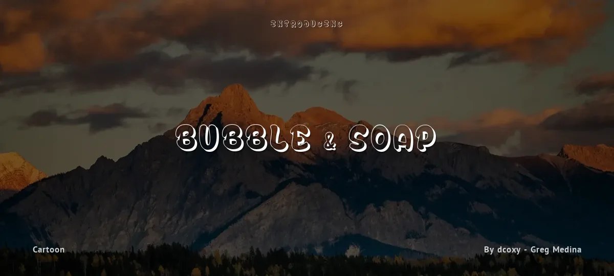 Bubble & Soap font preview