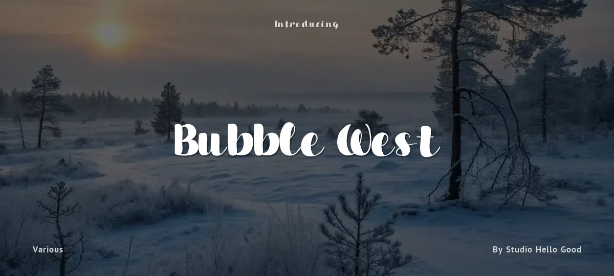 Bubble West font preview