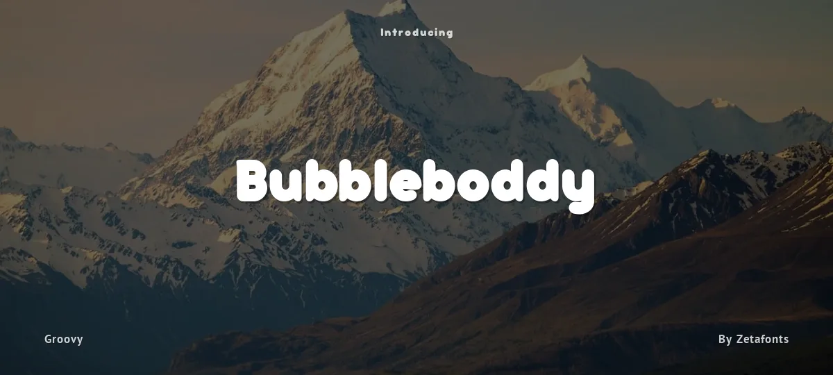 Bubbleboddy font preview