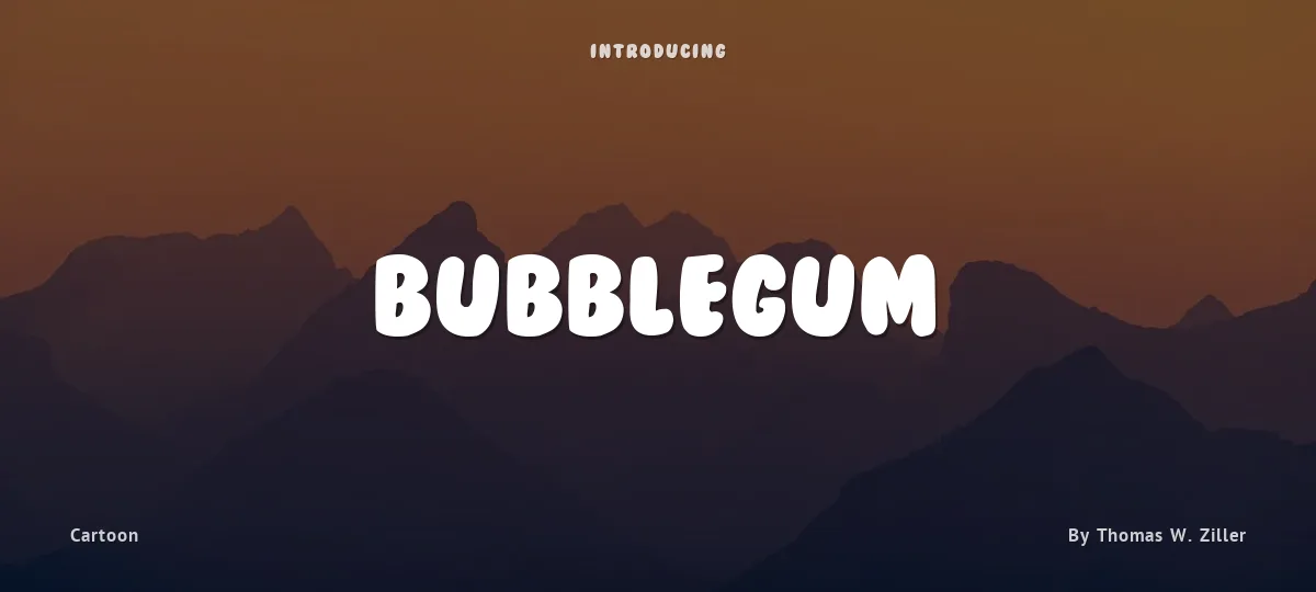 BubbleGum font preview