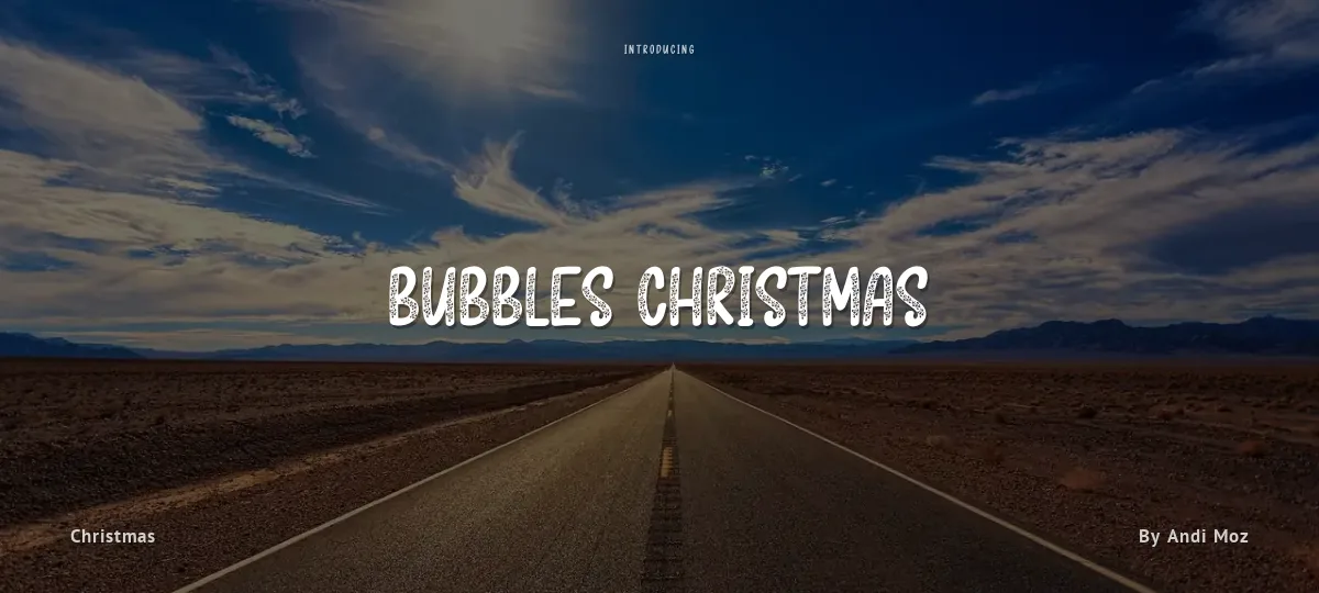 Bubbles Christmas font preview