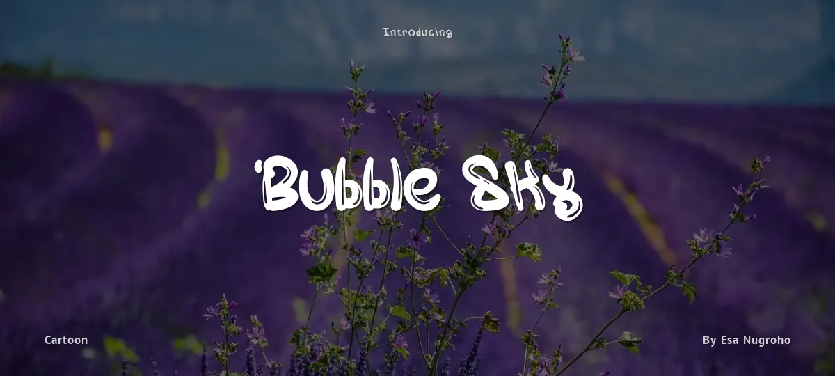 Bubble Sky font preview