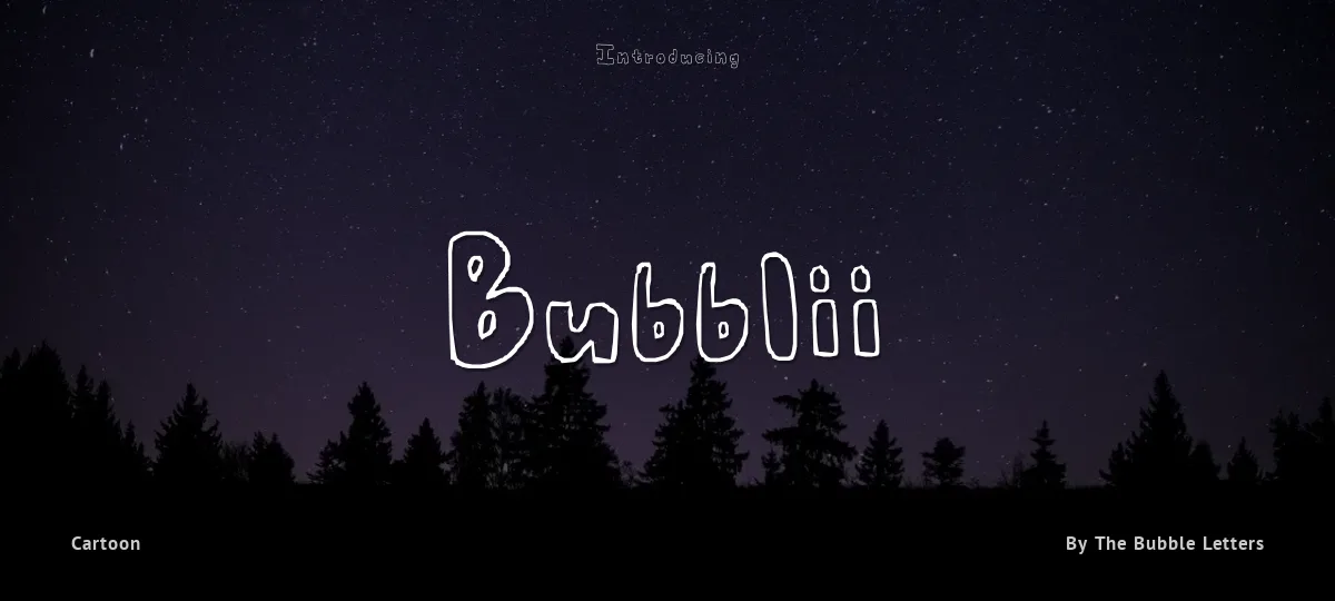 Bubblii font preview