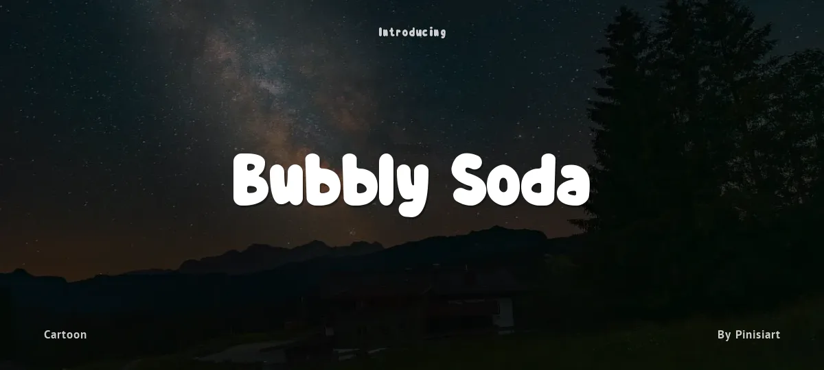 Bubbly Soda font preview