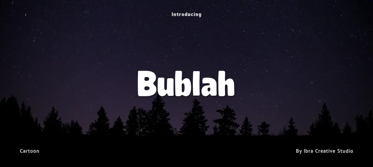 Bublah font preview