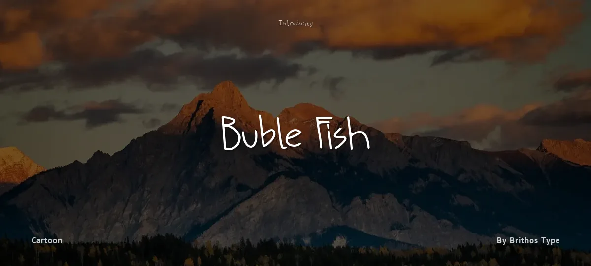 Buble Fish font preview