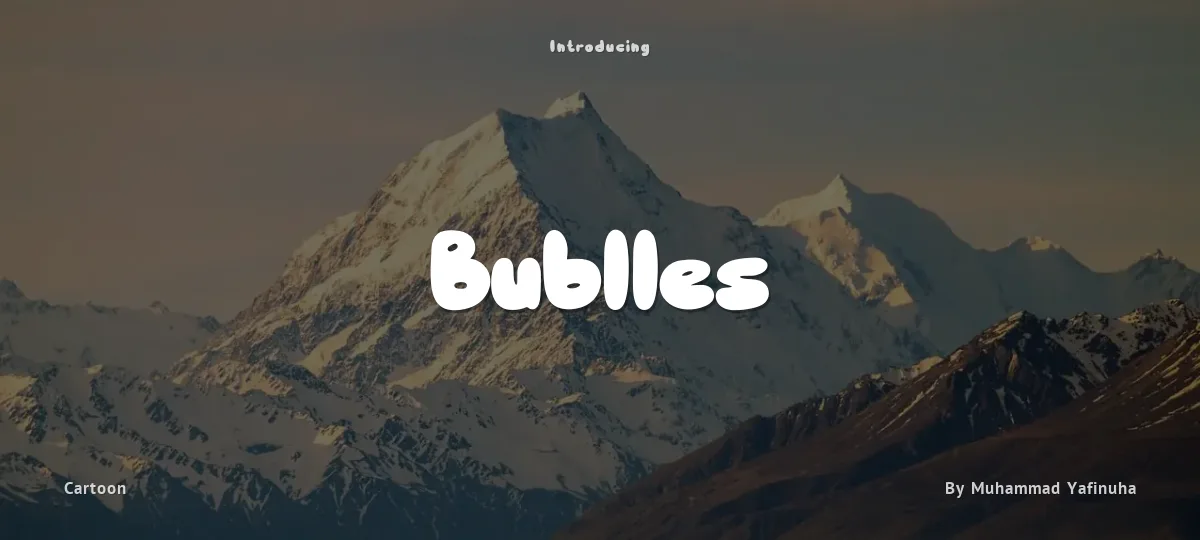 Bublles font preview