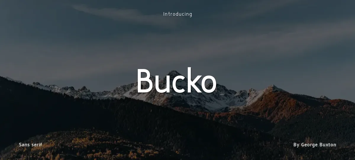 Bucko font preview