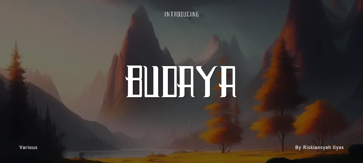 Budaya font preview
