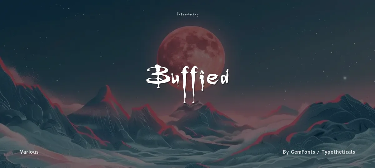 Buffied font preview