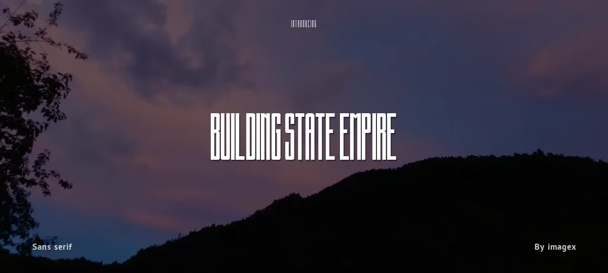 Building State Empire font preview