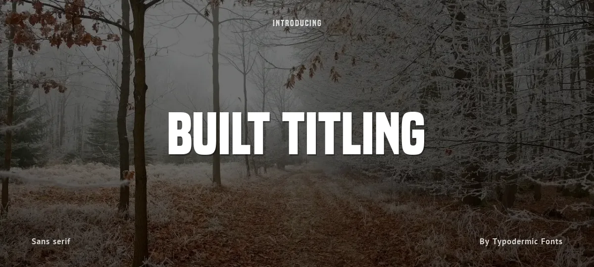 Built Titling font preview