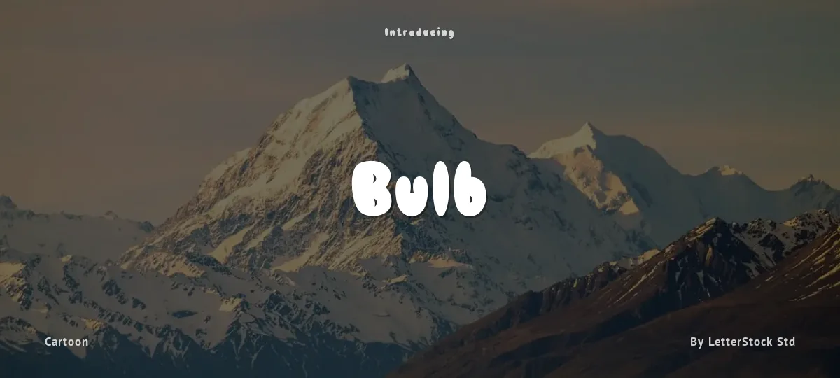 Bulb font preview