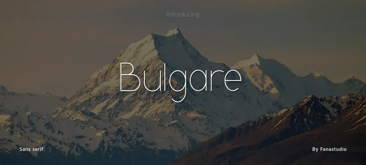 Bulgare font preview