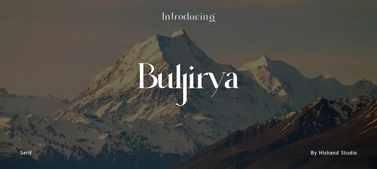 Buljirya font preview