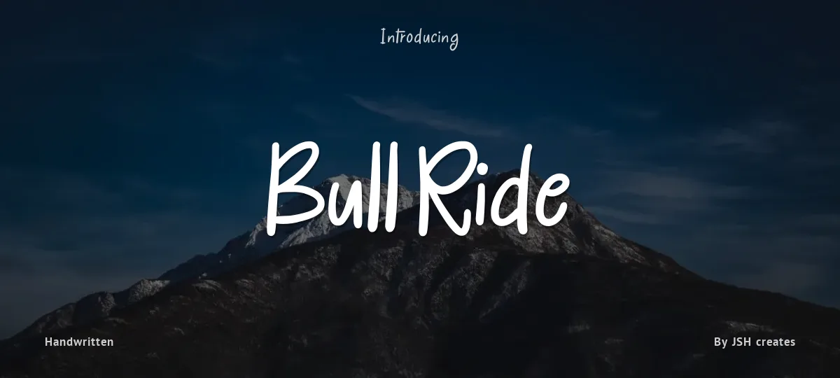 Bull Ride font preview