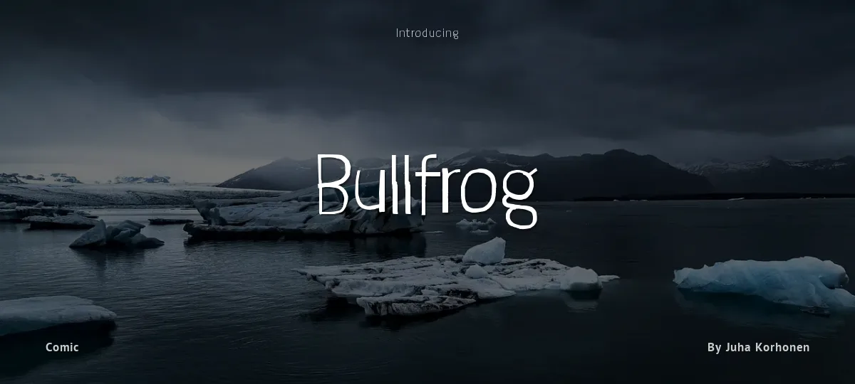 Bullfrog font preview