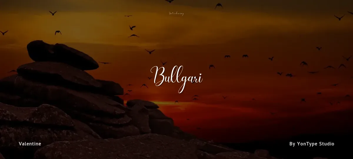 Bullgari font preview