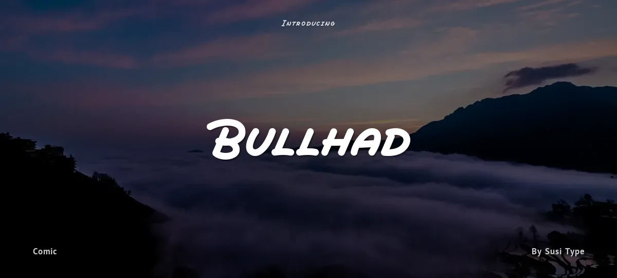 Bullhad font preview