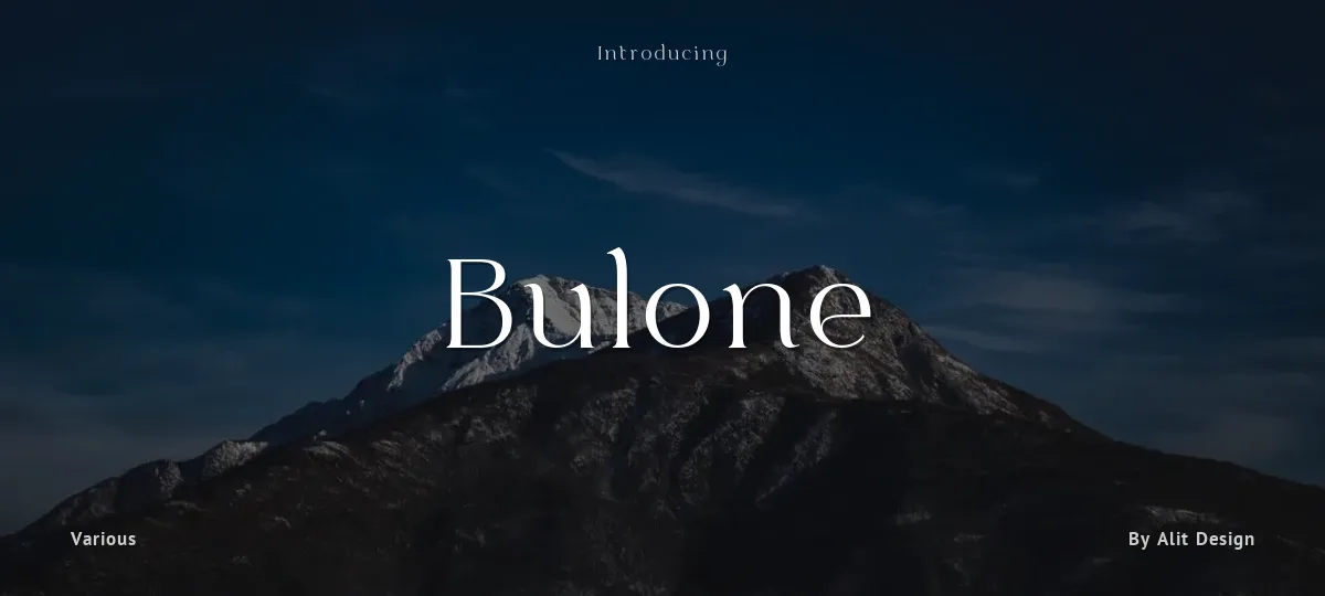 Bulone font preview