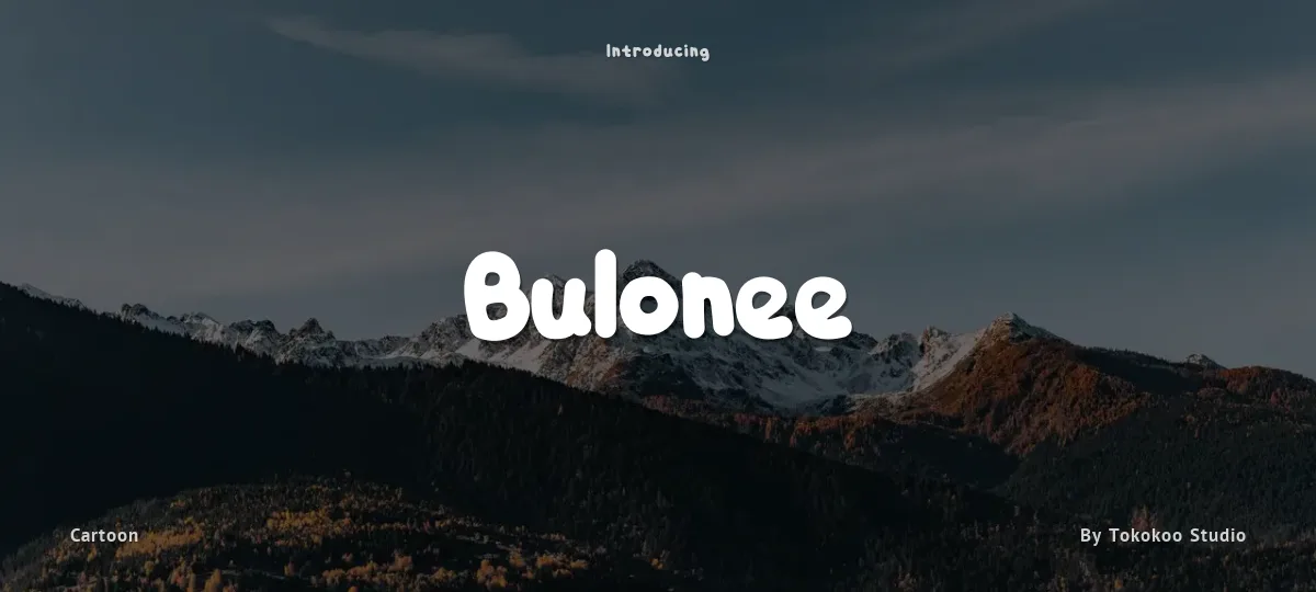 Bulonee font preview