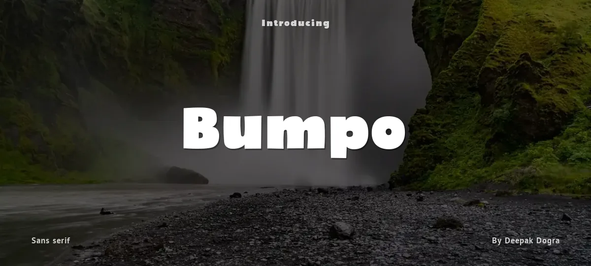 Bumpo font preview