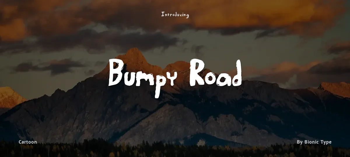 Bumpy Road font preview